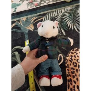 Vintage Stuart Little Mouse Plush Stuffed Animal 1999 Plaid Shirt Jeans Shoes